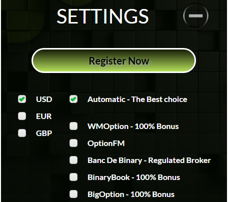 Choosing broker with BinaDroid binary options