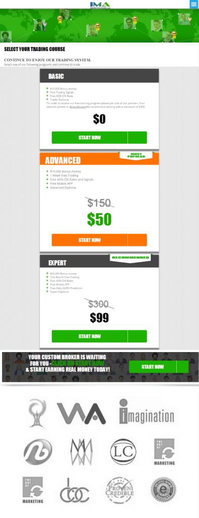 I Markets Academy dashboard