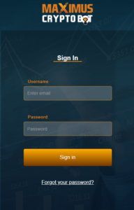  maximus-cryptobot-login-page